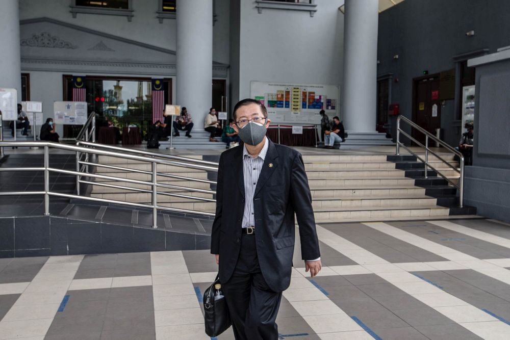 Former Penang chief minister Lim Guan Eng is pictured at the Kuala Lumpur Court Complex September 24, 2021. u00e2u20acu201d Picture by Firdaus Latif