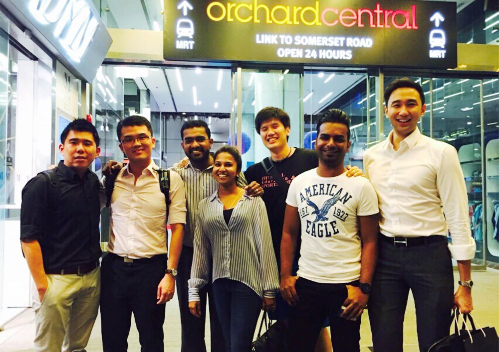 Danny Danabalan (second from right) with his schoolmates during a reunion in Singapore back in 2015. — Picture courtesy of Danny Danabalan