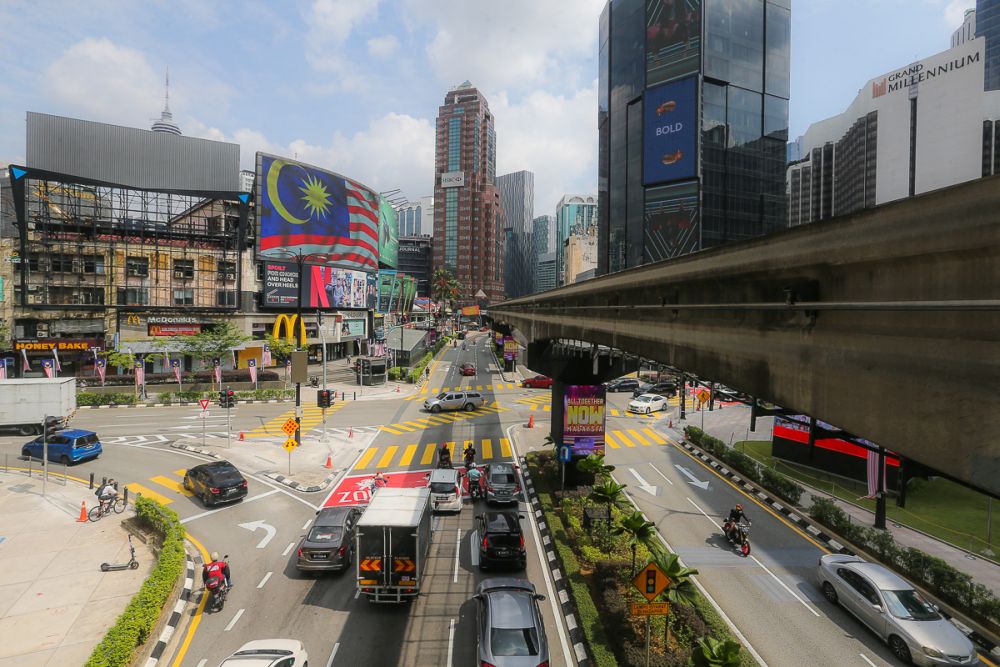 A general view of Bukit Bintang in Kuala Lumpur September 15, 2021. u00e2u20acu201d Picture by Yusof Mat Isa