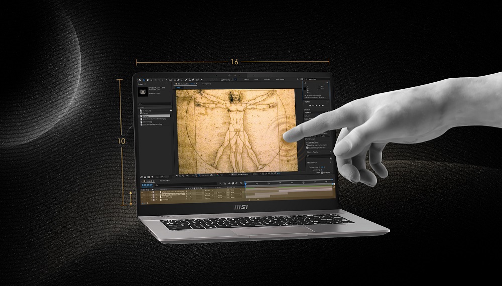 The Creator Z16 comes with a 16:10 panel to offer added screen real estate. ― Picture courtesy of MSI