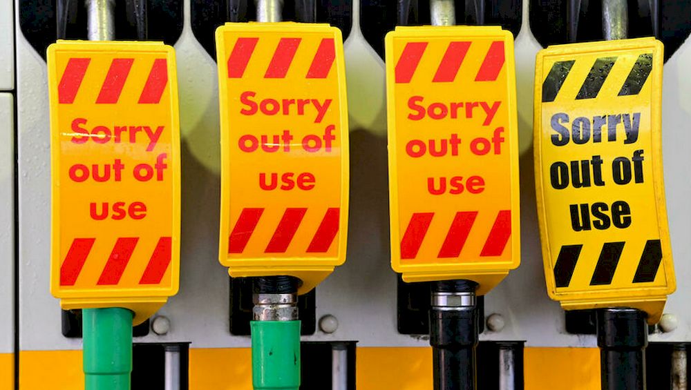 Transport Secretary Grant Shapps has refused to rule out requesting military assistance to deliver fuel to petrol stations across the UK. u00e2u20acu201d AFP pic