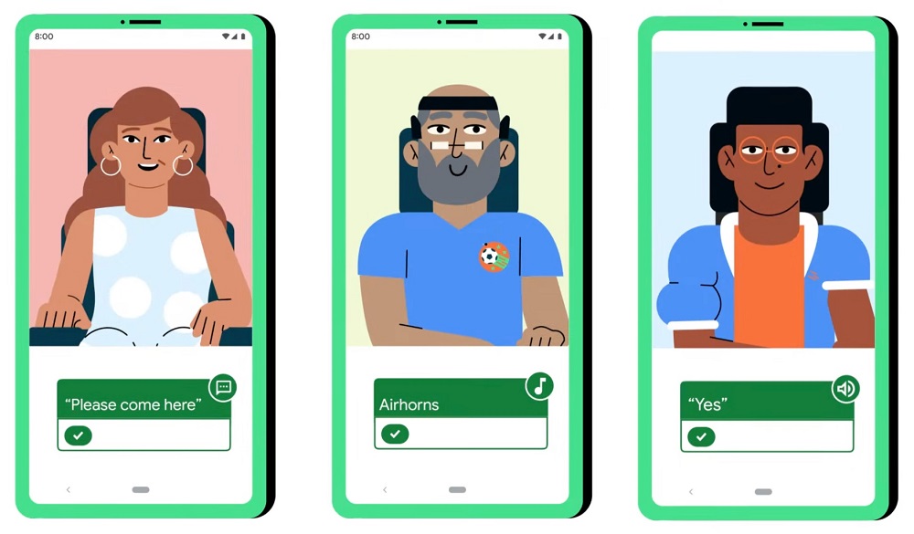 Project Activate is a new Android application which allows people to use those gestures to trigger an action, like having a phone play a recorded phrase, send a text, or make a call. u00e2u20acu2022 Picture courtesy of Google Commerce Ltd