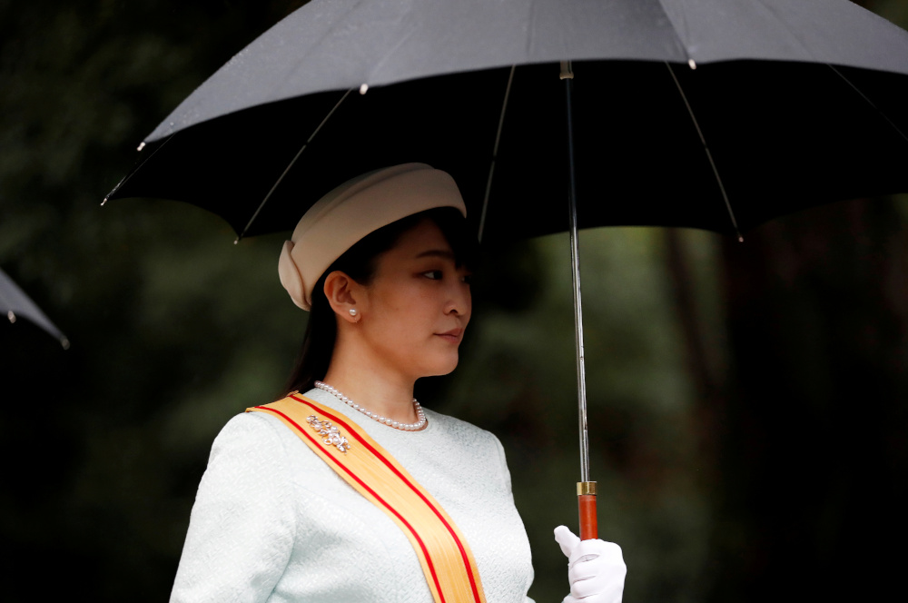 Japanu00e2u20acu2122s Princess Mako arrives at the ceremony site where Emperor Naruhito will report the conduct of the enthronement ceremony at the Imperial Sanctuary inside the Imperial Palace in Tokyo October 22, 2019. u00e2u20acu201d Reuters pic