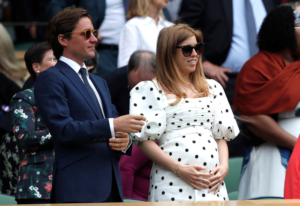 Britainu00e2u20acu2122s Princess Beatrice and her husband Edoardo Mapelli Mozzi in the royal box on centre court after Australiau00e2u20acu2122s Ashleigh Barty won her semi final match against Germanyu00e2u20acu2122s Angelique Kerber at Wimbledon in London July 8, 2021. u00e2u20acu201d Reuters pic