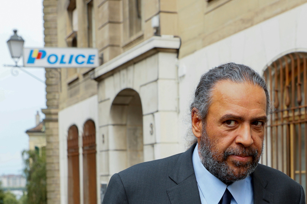 Sheikh Ahmad Al-Fahad Al-Ahmed Al-Sabah leaves a courthouse after the verdict for a trial for forgery in connection with arbitration, in Geneva September 10, 2021. u00e2u20acu201d Reuters pic