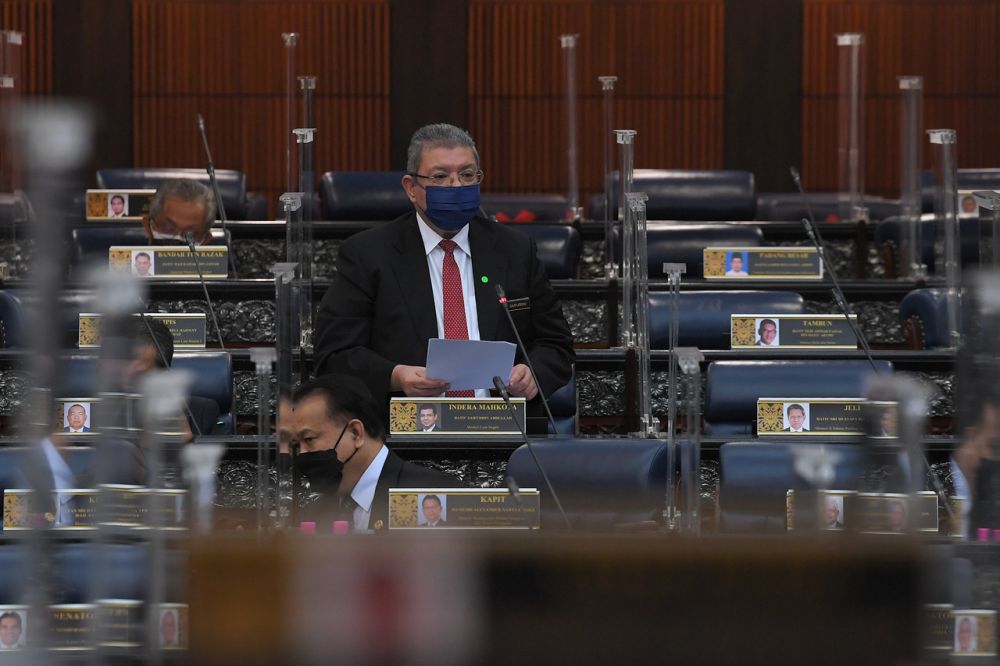 Foreign Minister Datuk Saifuddin Abdullah addresses members of Parliament in Kuala Lumpur September 21, 2021. u00e2u20acu201d Bernama picnnn