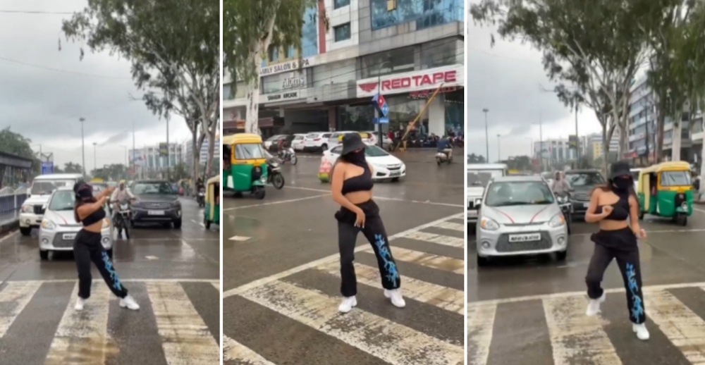 Instafamous Shreya Kalrau00e2u20acu2122s public performance caused heavy traffic. u00e2u20acu201d Picture via Instagram/shreyakalraa