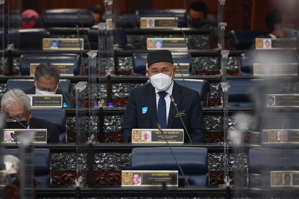 Minister of Environment and Water Datuk Seri Tuan Ibrahim Tuan Man in the Dewan Rakyat when winding up the debate on the royal address, September 22, 2021. u00e2u20acu201d Bernama pic 