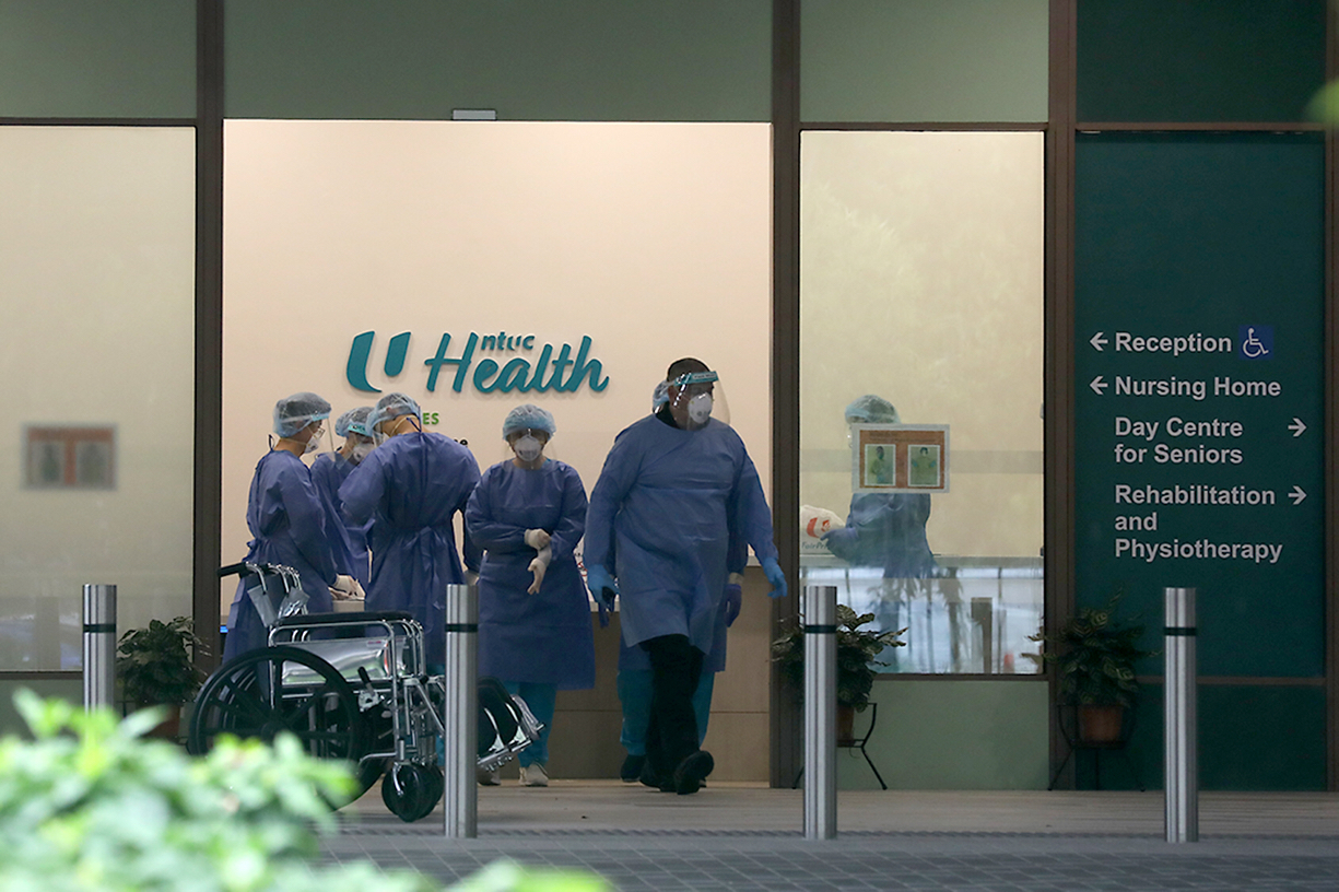 About 100 to 130 staff members are running the treatment facility, with most of them from Woodlands Health. — TODAY pic