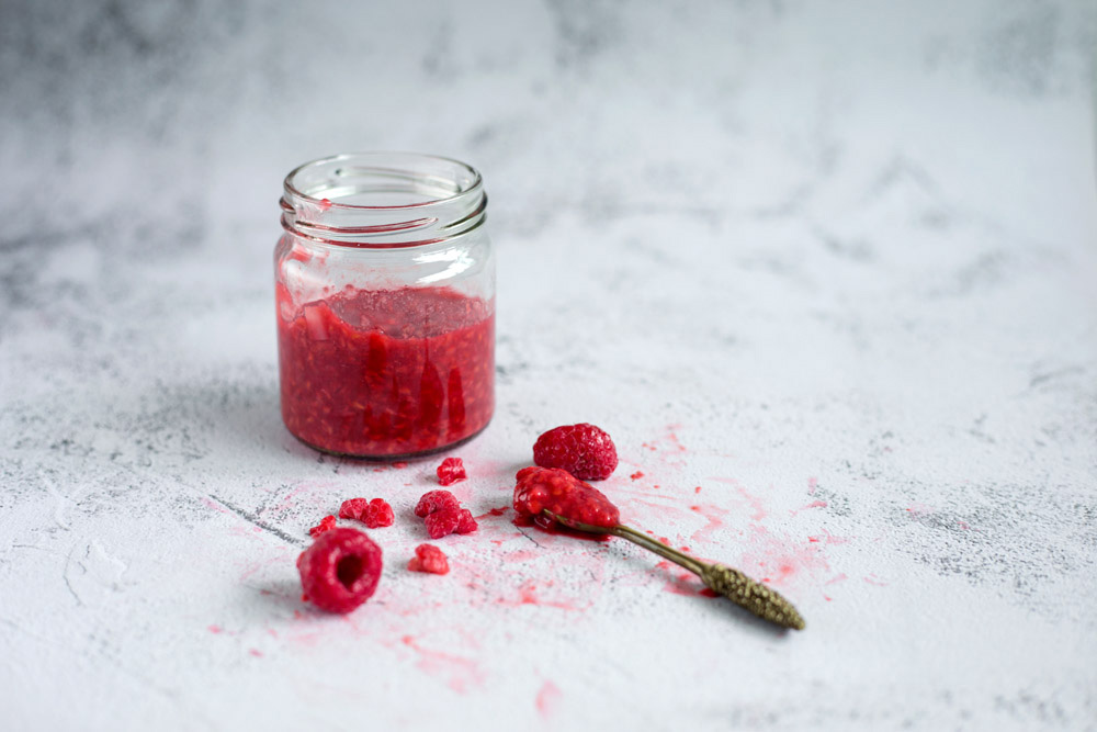 Sweet and tangy, this raspberry compote can be made in advance.