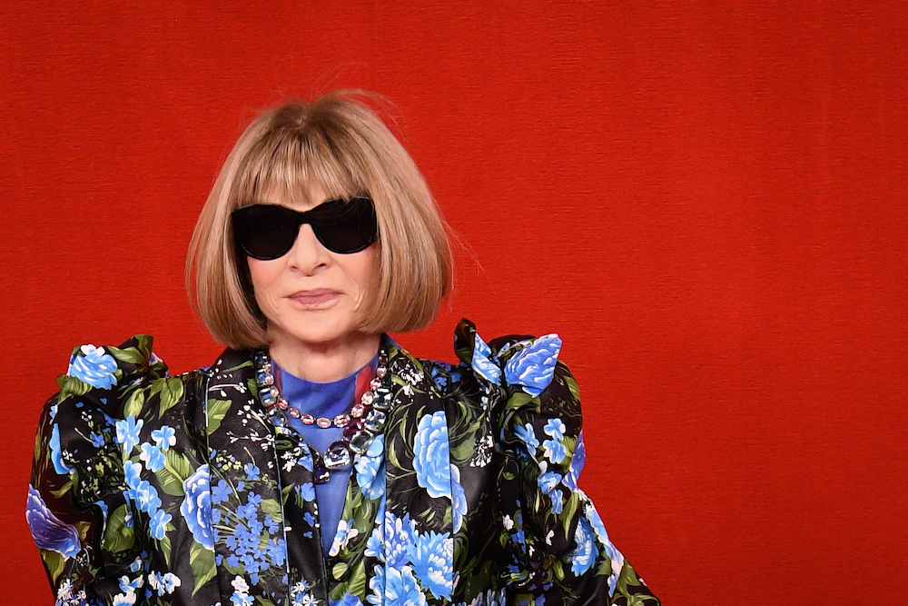 Editor in Chief of Vogue and Global Chief Content Officer for Conde Nast Anna Wintour poses for photographs in Paris October 2, 2021. u00e2u20acu201d AFP pic