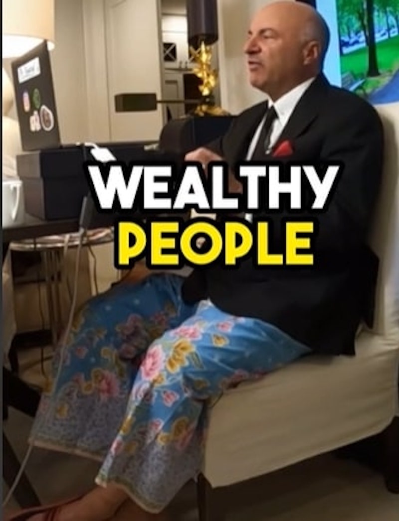 O'Leary's sarong caught the attention of many Malaysian users who were amused by his choice of attire. u00e2u20acu201d Screenshot via TikTok/kevinolearytv