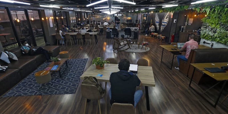 View inside a coworking space on Paulista Avenue, in Sao Paulo, Brazil. u00e2u20acu201d AFP pic