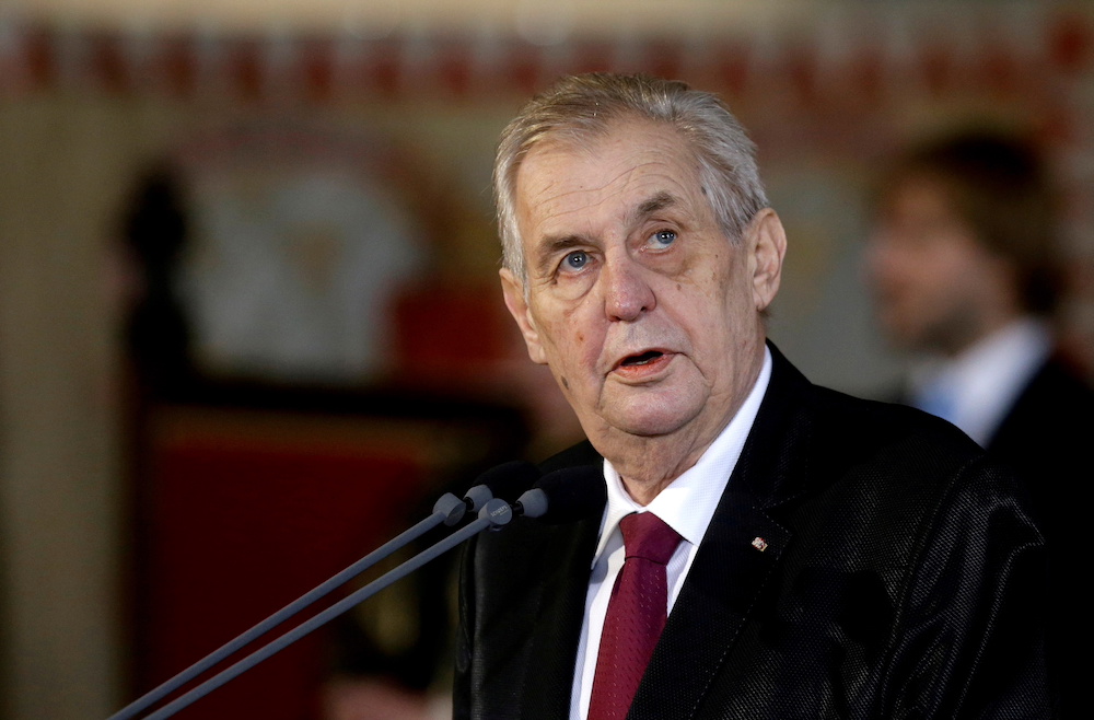 Re-elected Czech President Milos Zeman attends the inauguration ceremony at Prague Castle in Prague, Czech Republic March 8, 2018. u00e2u20acu201d Reuters pic
