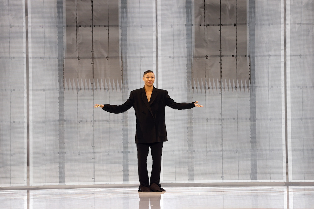 Designer Olivier Rousteing appears at the end of his Spring/Summer 2022 women's ready-to-wear collection show for fashion house Balmain during Paris Fashion Week in Paris, France September 29, 2021. u00e2u20acu201d Reuters pic