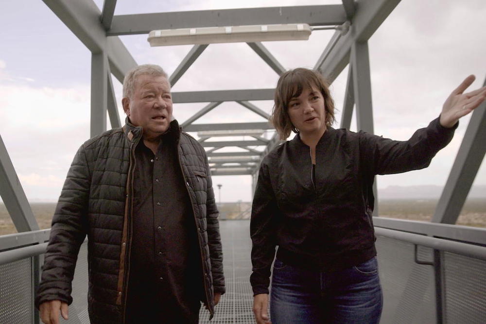 William Shatner tours the launch tower with Blue Origin's Sarah Knights at Launch Site One. u00e2u20acu201d Reuters pic