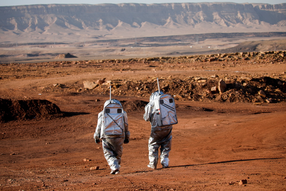 Scientists participate in a demonstration of an experiment led by Austrian and Israeli agencies simulating a mission to Mars near Mitzpe Ramon, Israel October 10, 2021. u00e2u20acu201d Reuters pic