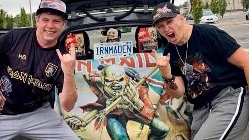A petition was initiated against Sharon Burns (right) after she shared photos of herself paying homage to heavy metal band Iron Maiden using Eden High School's social handle. u00e2u20acu201d Picture via Facebook/ Visions Of Cliff 