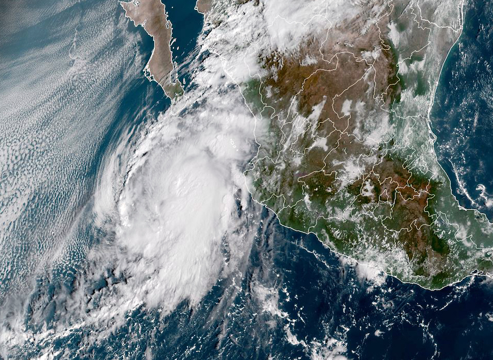 This National Oceanic and Atmospheric Administration (NOAA) satellite handout image shows Hurricane Pamela at 15:10:20 UTC, on October 12, 2021. u00e2u20acu201d AFP pic