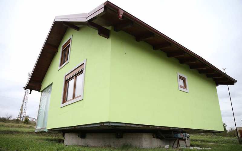 A Bosnian man built his wife a house that rotates so she could change the view out of her window whenever she wants. u00e2u20acu201d Reuters pic