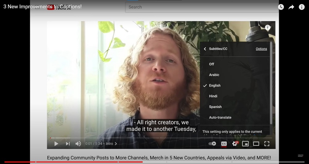 YouTube has unveiled three new options to improve automatic captioning on both the site and the mobile app. u00e2u20acu201d Picture courtesy of YouTube 