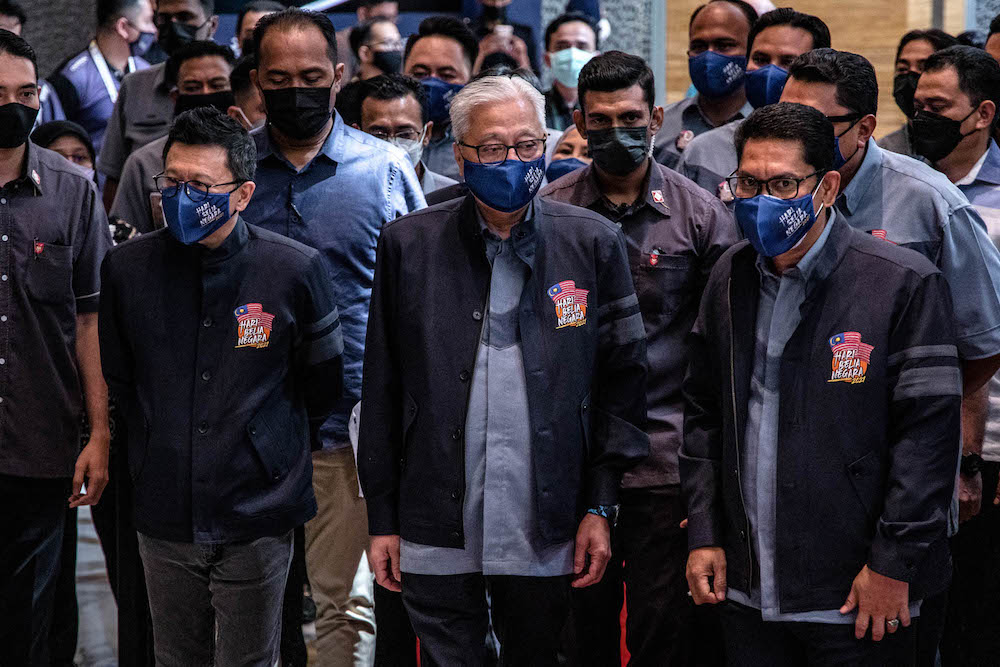 Prime Minister Datuk Seri Ismail Sabri Yaakob attends National Youth Day celebration in Kuala Lumpur on October 30, 2021. u00e2u20acu201d Picture by Firdaus Latif