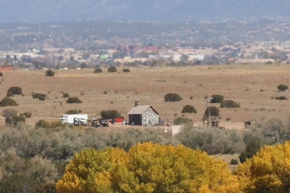 The film set of u00e2u20acu02dcRustu00e2u20acu2122, where Hollywood actor Alec Baldwin fatally shot a cinematographer and wounded a director when he discharged a prop gun, is seen from a distance, in Santa Fe, New Mexico October 23, 2021. u00e2u20acu201d Reuters pic