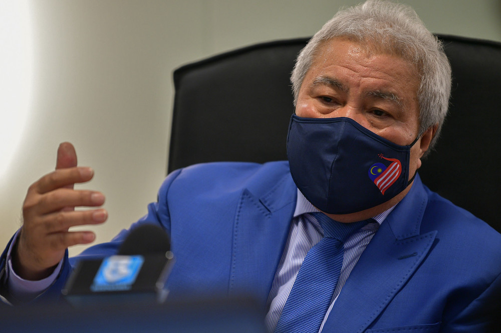 Sarawak Deputy Chief Minister Datuk Amar Awang Tengah Ali Hasan during a special interview with Bernama in Kuching October 22, 2021. u00e2u20acu201d Bernama pic