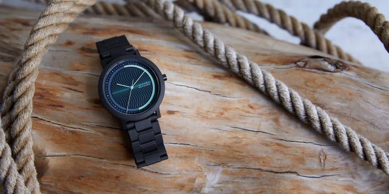 The Skagen u00e2u20acu02dcAaren Oceanu00e2u20acu2122 watch, made with upcycled ocean-bound plastic waste. u00e2u20acu201d Picture courtesy of Skagen