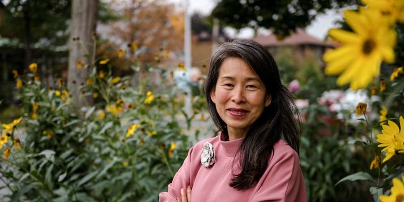 Vietnamese-Canadian author Kim Thuy poses for a portrait at her home in Longueuil, Quebec. u00e2u20acu201d AFP pic
