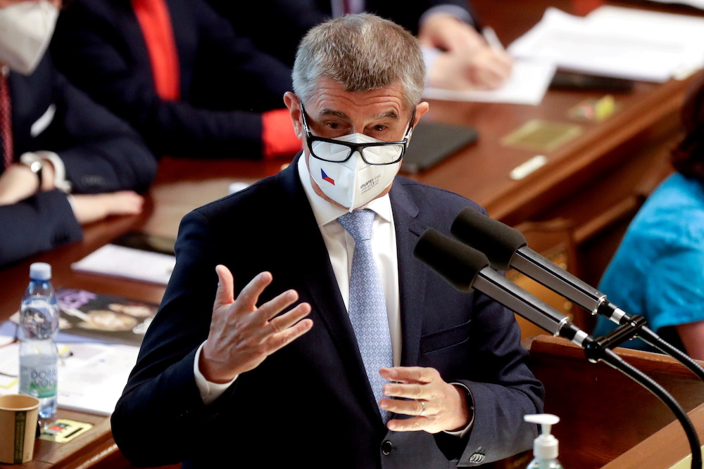 Czech Prime Minister Andrej Babis speaks during a parliamentary session in Prague, Czech Republic, June 3, 2021. u00e2u20acu201d Reuters pic
