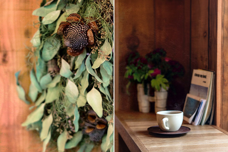 Enjoy autumnal colours while sipping a cup of strong black coffee.