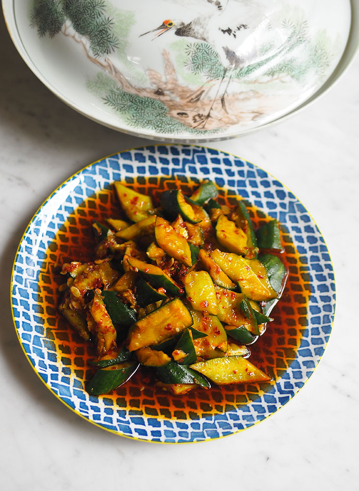 Relish these crunchy, tasty cucumbers with the chilli sauce