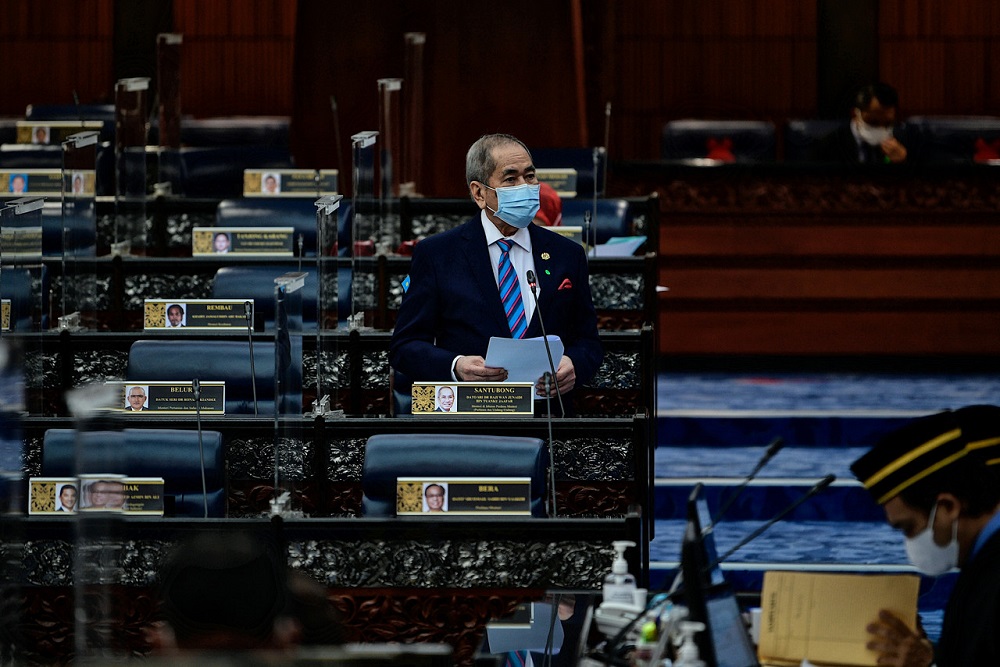 Minister in the Prime Ministeru00e2u20acu2122s Department (Parliament and Law) Datuk Seri Wan Junaidi Tuanku Jaafar at Dewan Rakyat, Kuala Lumpur October 12, 2021. u00e2u20acu201d Bernama pic