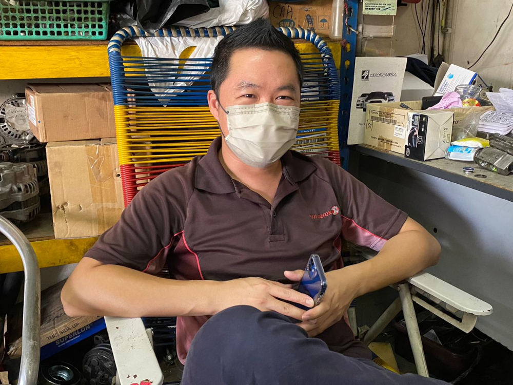 Johor Baru-based office automation supply supervisor Calvin Ong, 38, said he already has plans to return to his hometown in Cheng, Melaka with his wife and children on Friday evening. — Picture by Ben Tan