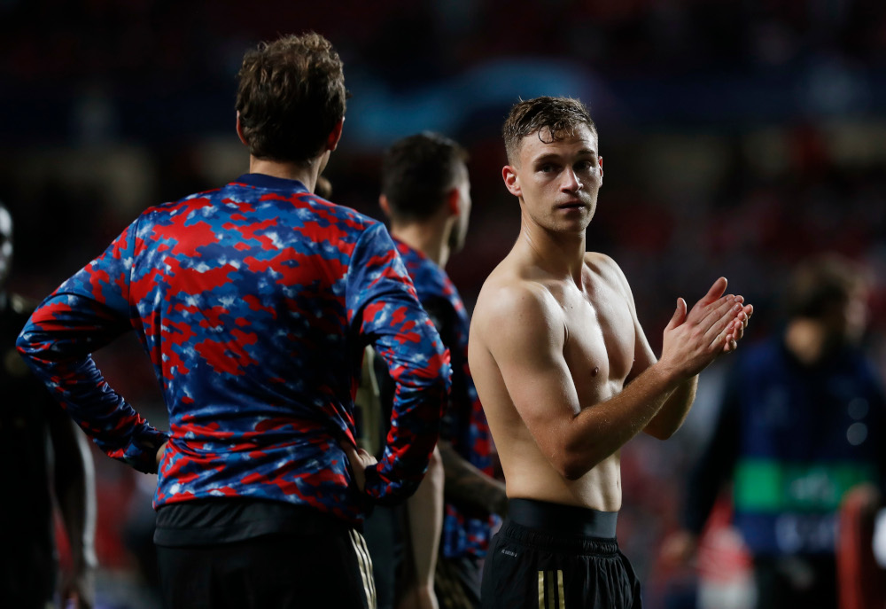 Bayern Munichu00e2u20acu2122s Joshua Kimmich celebrates after the match against Benfica at Estadio da Luz, Lisbon, Portugal, October 20, 2021. u00e2u20acu201d Reuters pic 