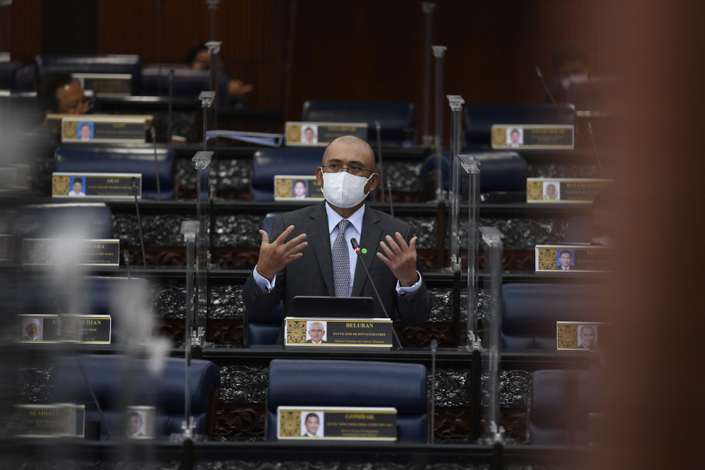 Minister of Agriculture and Food Industries Datuk Seri Ronald Kiandee speaks at the winding up session of the 12MP at Dewan Rakyat, October 5, 2021. u00e2u20acu201d Bernama pic 