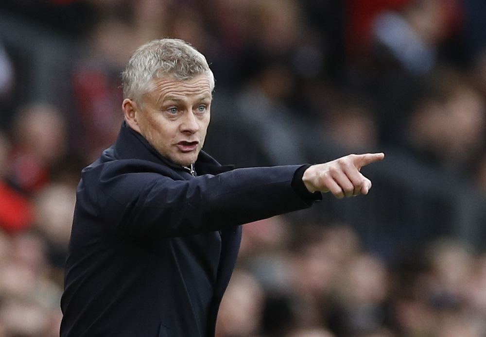 Manchester United manager Ole Gunnar Solskjaer reacts during the match against Everton at the Old Trafford in Manchester, October 2, 2021. u00e2u20acu2022 Reuters picnn