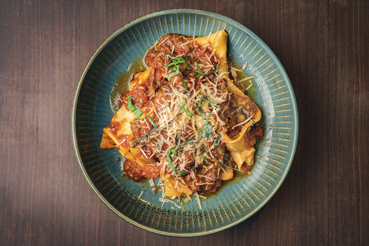 Sumptuous and unctuous: Pappardelle beef 'ragù.'