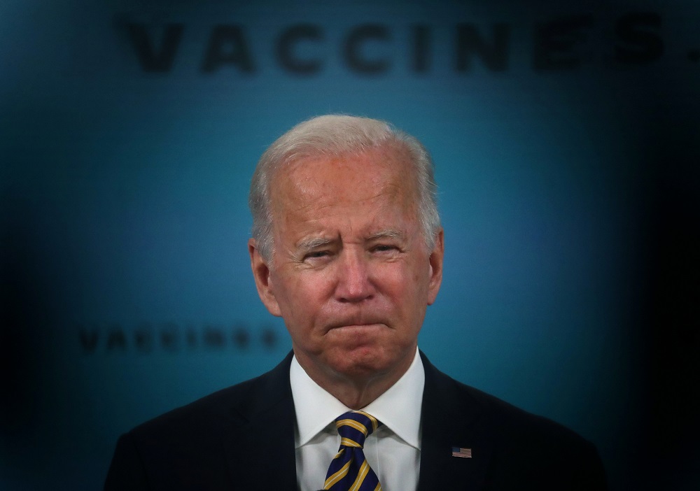 US President Joe Biden delivers an update on the administration's Covid-19 response and the vaccination programme during remarks at the White House in Washington October 14, 2021. u00e2u20acu2022 Reuters pic