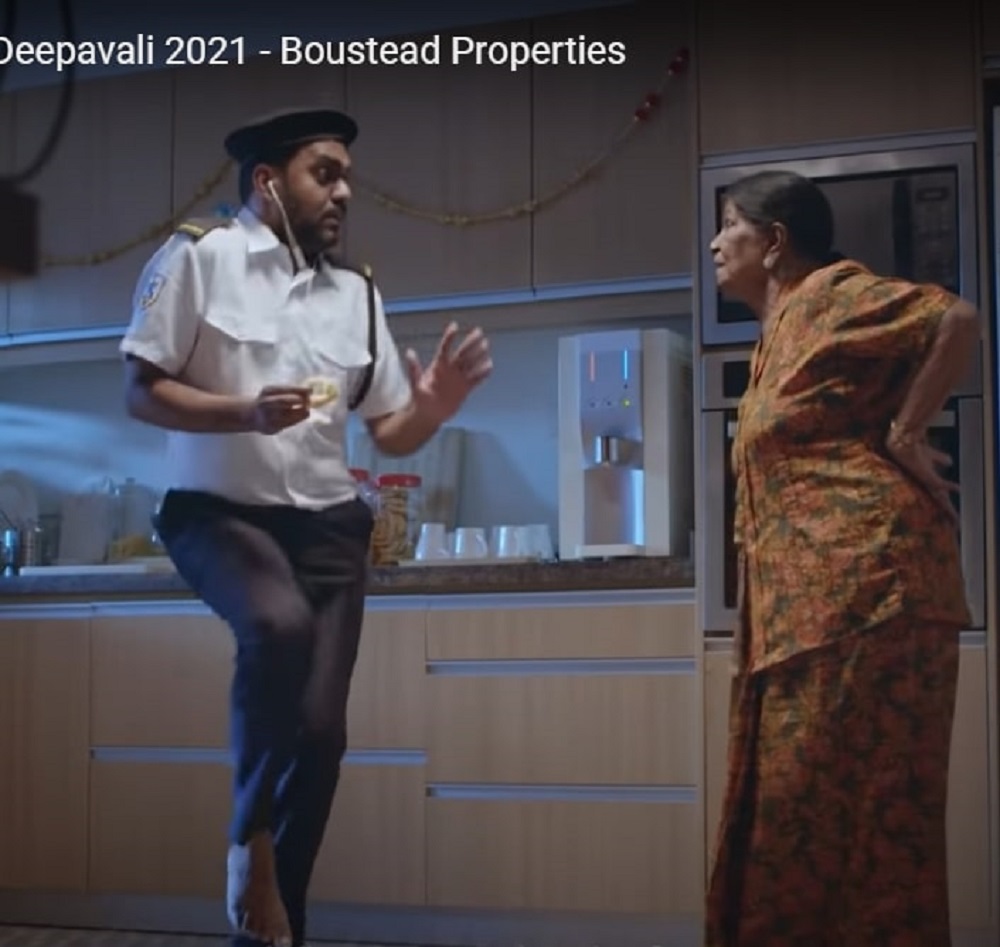 An element of surprise awaits social media users once they've discovered the culprit behind the ‘murukku’ stealer in the Boustead Properties ad. ― Screengrab via YouTube/BousteadProperties