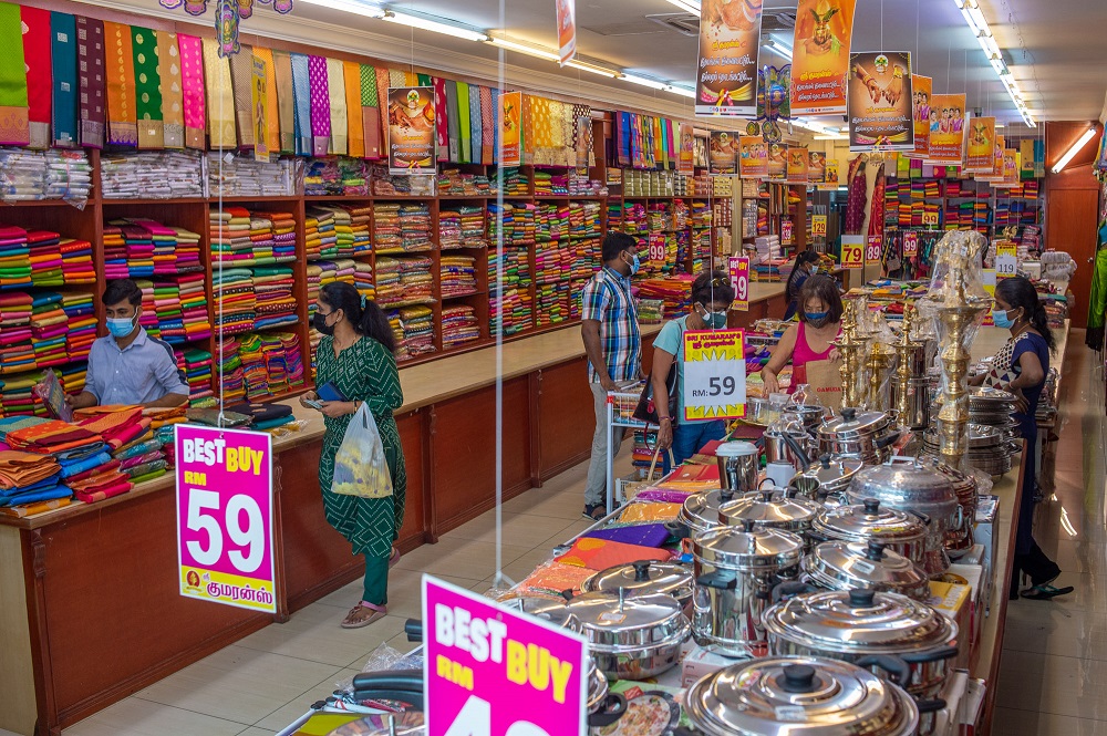 Favourite spots like Brickfields see a high volume of customers in conjunction with Deepavali. u00e2u20acu2022 Picture by Shafwan Zaidon