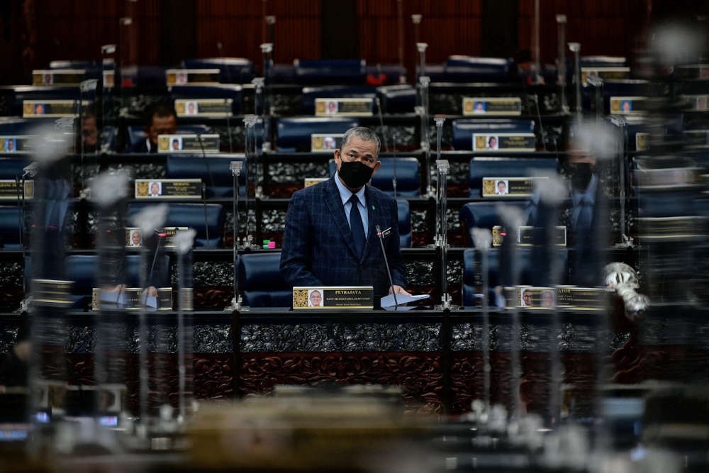 Senior Works Minister Datuk Seri Fadillah Yusof at the Dewan Rakyat in Parliament, October 12, 2021. u00e2u20acu201d Bernama picn