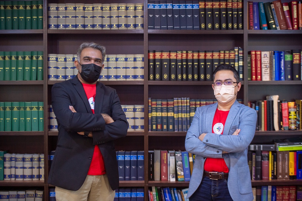 Co-founders of Father's Rights Association Malaysia (FRAM) Malcolm Fernandez and Sheikh Faleigh Sheikh Mansor.