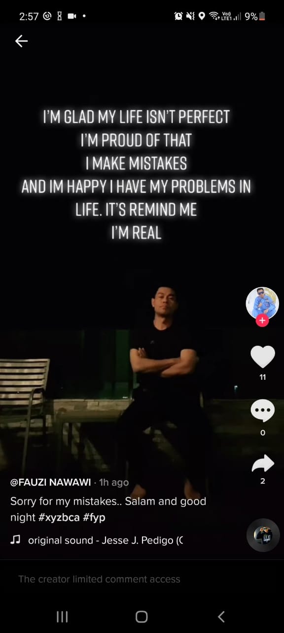 Fauzi’s latest TikTok message. — Screengrab from TikTok