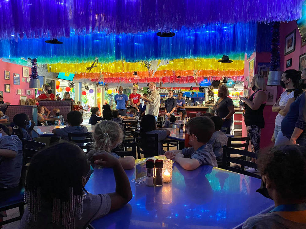 An elementary school board member in Florida is under fire from social media users after leading children of the school to a bar and grill with a gay clientele. u00e2u20acu2022 Picture via Facebook/ Broward School Board Member Sarah Leonardi District 3
