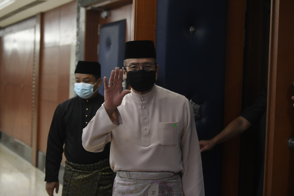 Senior Defence Minister, Datuk Seri Hishammuddin Hussein at Parliament building for the tabling of Budget 2022, October 29, 2021. u00e2u20acu201cu00e2u20acu201c Bernama pic 