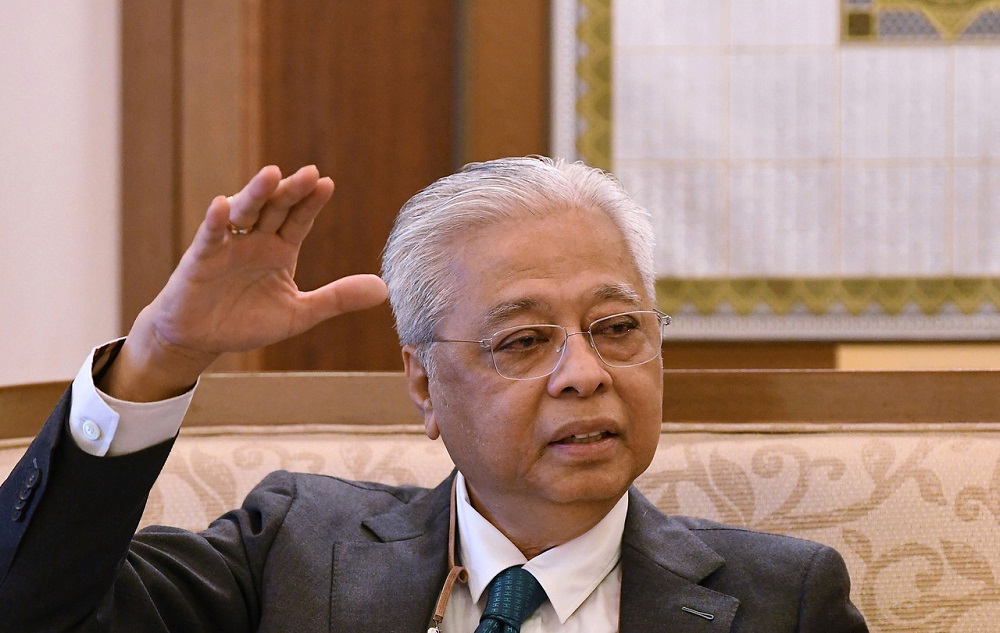 Prime Minister Datuk Seri Ismail Sabri Yaakob speaks to reporters at Menara Parlimen in Kuala Lumpur Octiber 2, 2021. u00e2u20acu2022 Bernama pic