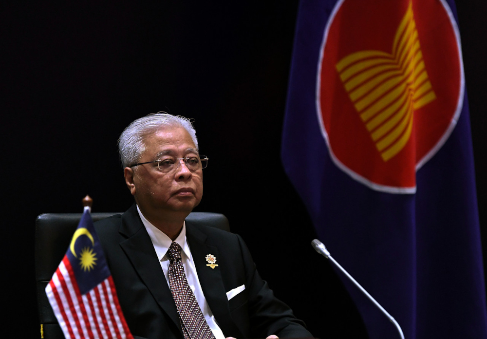 Malaysian Prime Minister Datuk Seri Ismail Sabri Yaakob during the 38th and 39th Asean summits under the chairmanship of Brunei via virtual conference, in Kuala Lumpur, October 26, 2021. u00e2u20acu201d Bernama picn