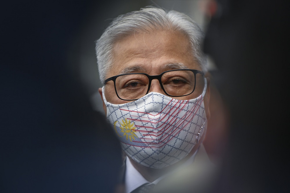 Prime Minister Datuk Seri Ismail Sabri Yaakob speaks to reporters after launching the National Preparedness Month (BKN) 2021 in Putrajaya October 5, 2021. u00e2u20acu2022 Bernama pic
